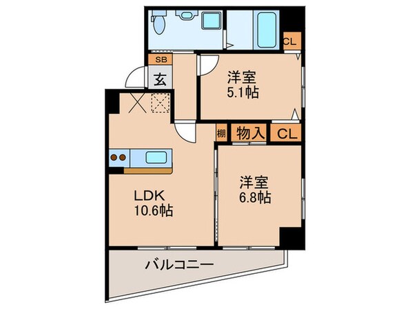 セレブコ－ト木川の物件間取画像